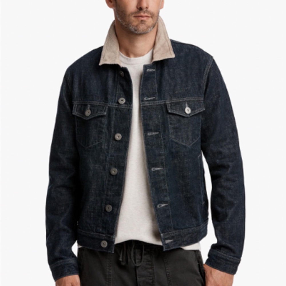 James Perse Men's Blue Selvedge Denim Jacket